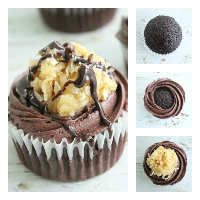 German Chocolate Cupcakes : Big Green House #germanchocolate #cupcakes #chocolate