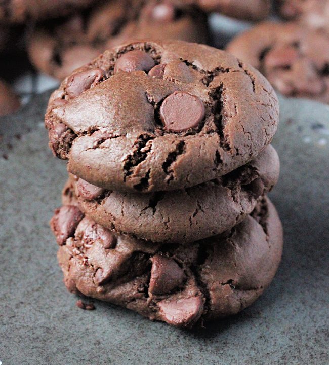 Double Chocolate & Peanut Butter Cake Mix Cookies- Big Green House