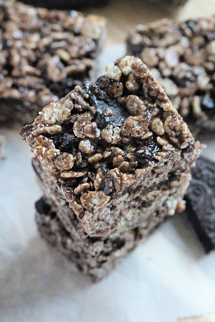 Oreo Chocolate Crispy Rice Bars- Big Green House